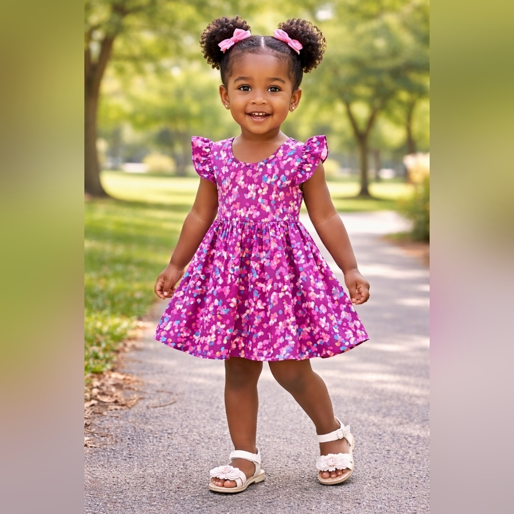 Dot Dot Smile Burgandy Spotted Twirl Dress